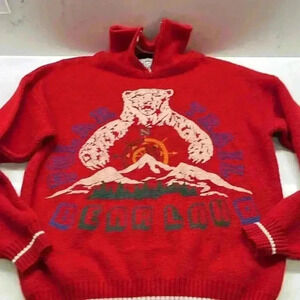 Vintage Red Bear Sweater Size: Large